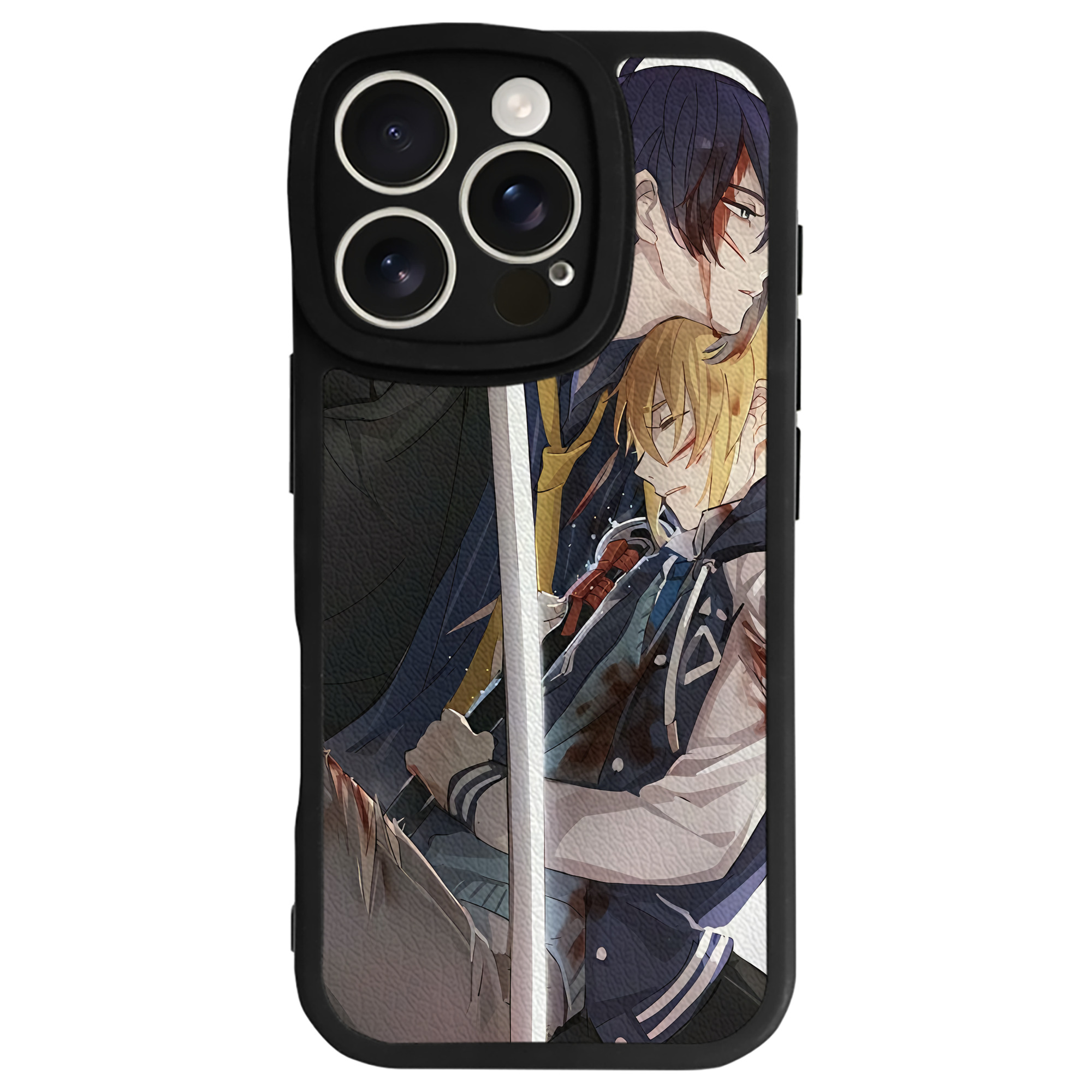 （画像用） 刀剣乱舞 Touken Ranbu 【iPhone 16シリーズ対応】シリコンスマホケース（レザー調） 材質：シリコン